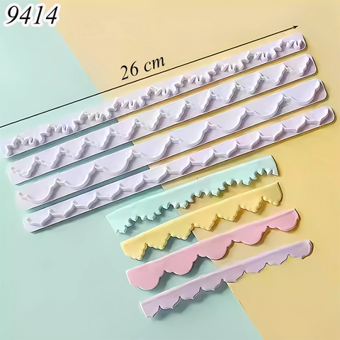 Bộ 4 khuôn ấn bánh họa tiết viền váy TQ