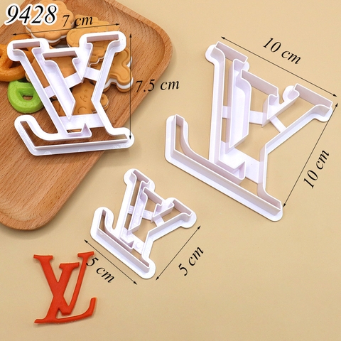 Bộ 3 khuôn ấn bánh hình LV TQ