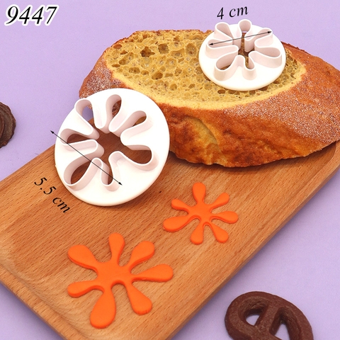 Bộ 2 khuôn ấn bánh hình giọt bắn TQ