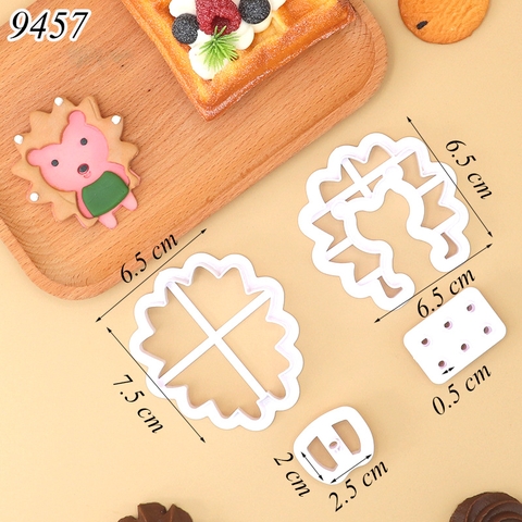Khuôn ấn bánh hình nhím TQ (4 chi tiết)