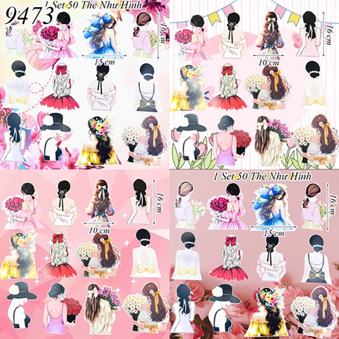 Set 50 Thẻ Cô Gái Quay Lưng TP