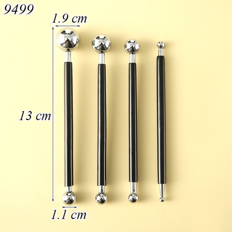 Bộ 4 Mo Inox Tạo Hình Nặn Bánh Màu Đen TQ