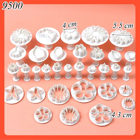 Bộ 33 khuôn ấn tạo hình bánh fondant
