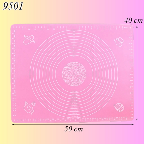 Miếng lót nhào bột silicon hồng size NHỎ (40*50cm) TQ