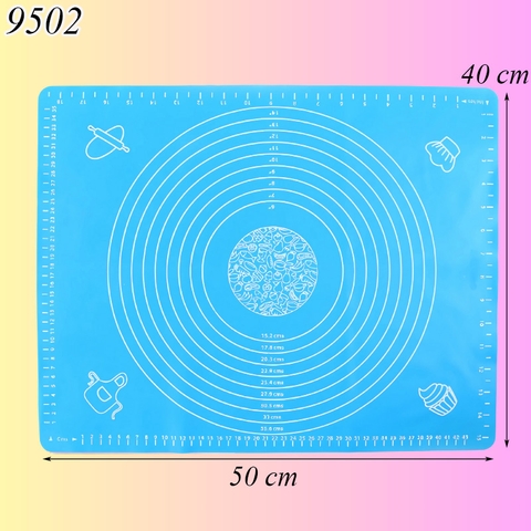 Miếng lót nhào bột silicon xanh dương size NHỎ (40*50cm) TQ