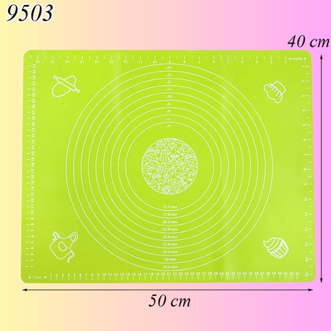 Miếng lót nhào bột silicon xanh lá size NHỎ (40*50cm) TQ