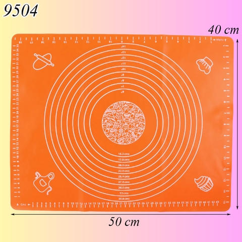Miếng lót nhào bột silicon cam size NHỎ (40*50cm) TQ