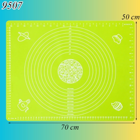 Miếng lót nhào bột silicon xanh lá size TO (50*70cm) TQ