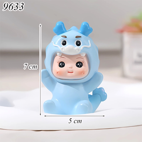 Tượng bé rồng xanh nhựa nhẹ TT