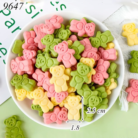 Bánh Quy Tạo Hình Gấu Trái Tim Mix Màu TQ