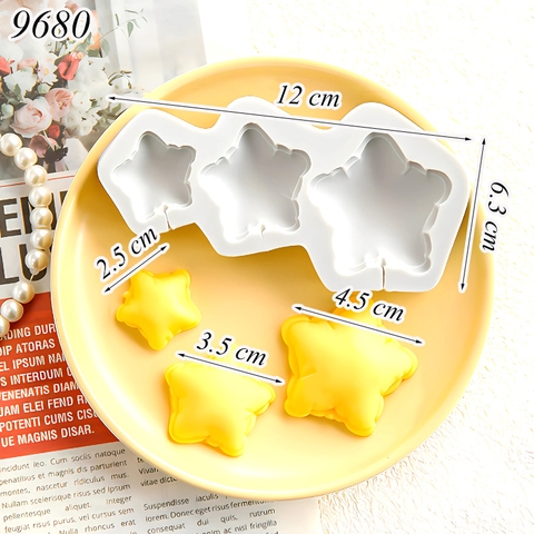 Bộ Khuôn Đổ Silicon Hình 3 Ngôi Sao TQ