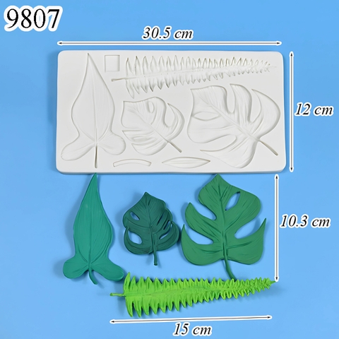 Khuôn Silicon Lá Cây (5 lá) TQ