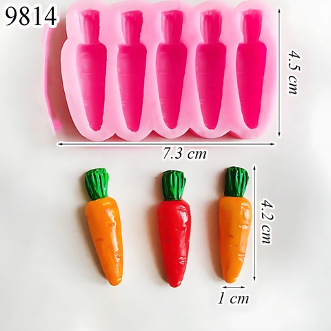 Khuôn Silicon Cà Rốt 5 Mẫu TQ