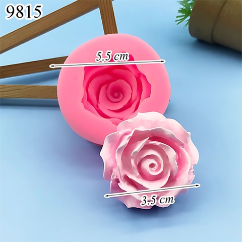 Khuôn Silicon Hoa Hồng 3D TQ
