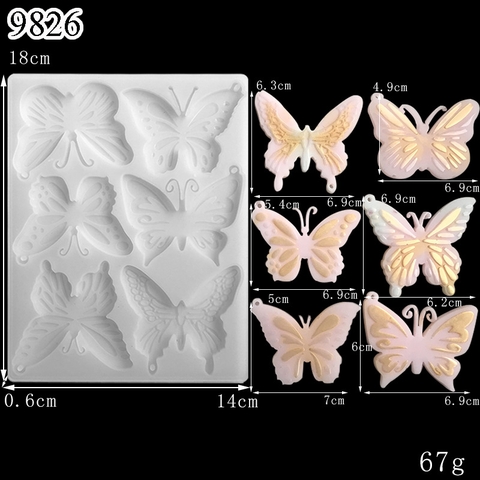 Khuôn Silicon Hình Bướm 3D 8 Mẫu M1 TQ