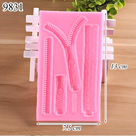 Khuôn Silicon Hình Khóa Kéo 2 TQ
