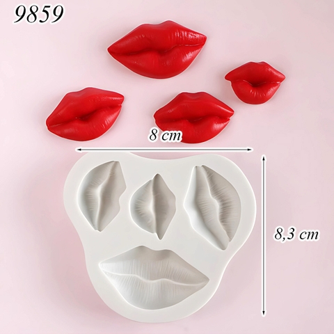 Khuôn Silicon Đôi Môi 3D 4 Mẫu TQ
