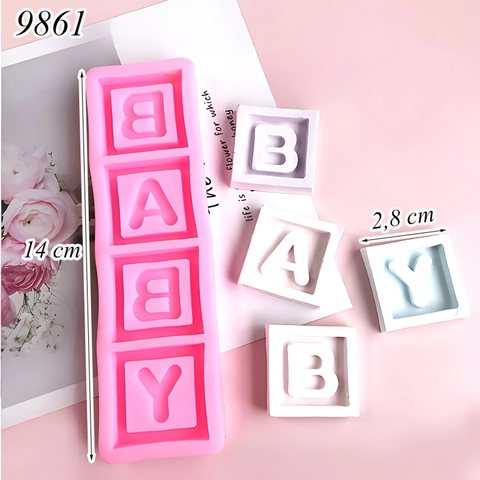 Khuôn Silicon Chữ Baby TQ