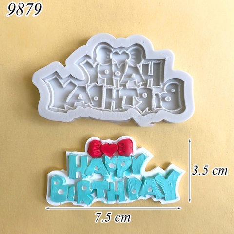 Khuôn Silicon Bảng Chữ Happy Birthday 2 TQ