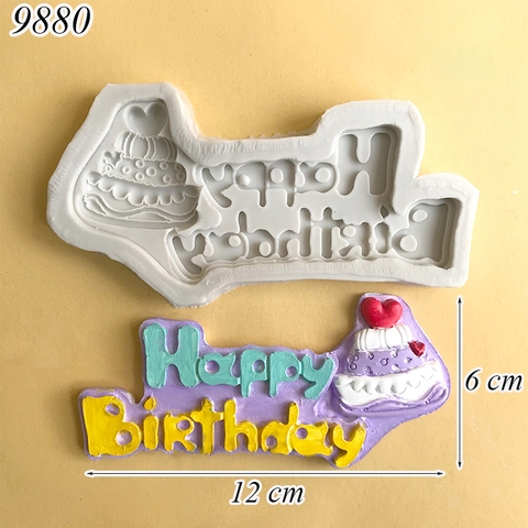 Khuôn Silicon Bảng Chữ Happy Birthday 3 TQ