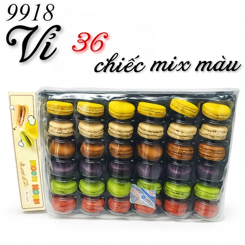 Vỉ 36 chiếc bánh macaron mix màu VN