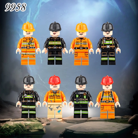 Bộ 8 Mô Hình Lego Mini Công Nhân Xây Dựng M1 TQ