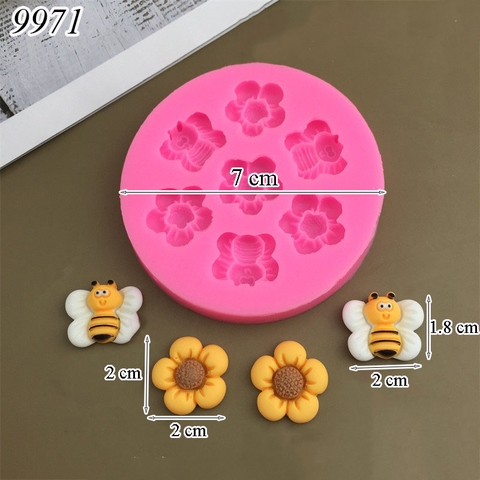 Khuôn Silicon Ong & Hoa Mini TQ
