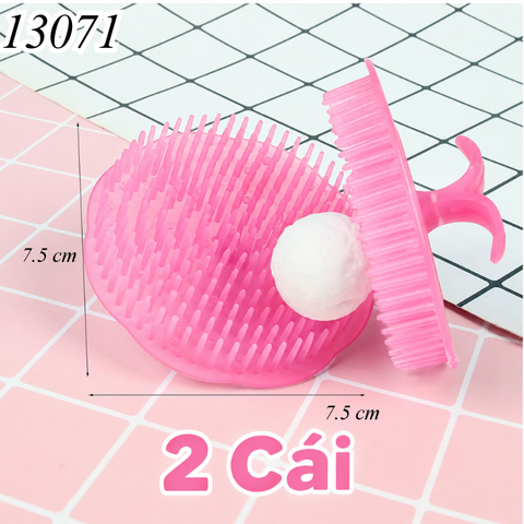 Bộ 2 Bàn Chải Silicon Lông Mềm Màu Hồng
