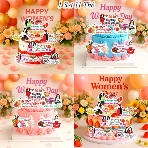 Bộ 11 Thẻ Tag Phụ Nữ 20/10 HD