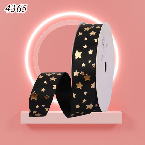 Cuộn 45m Ruybang chấm sao đen khổ 2.5cm