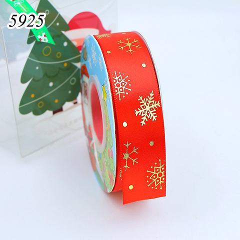 Cuộn 25m Ruybang Noel Đỏ Hộp Quà Tuyết 2.5cm
