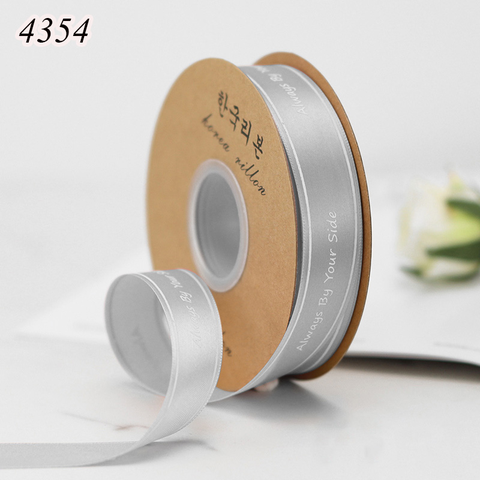 Cuộn 45m Ruy băng ALWAYS BY YOUR SIDE xám khổ 2.5