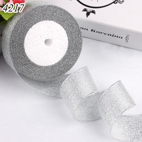 Cuộn 22m ruybang kim tuyến bạc khổ 4cm