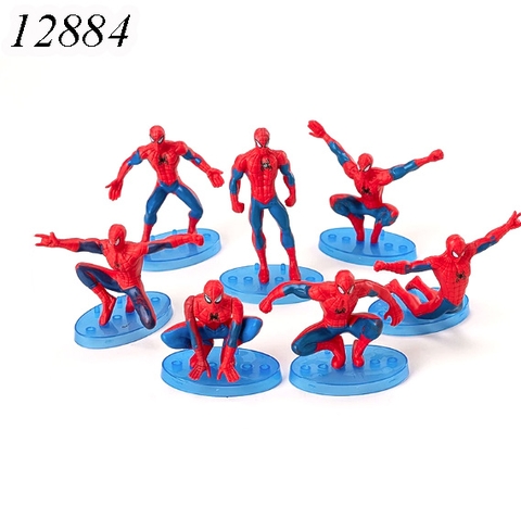 Bộ 7 siêu nhân nhện  nhựa nhẹ. size trung