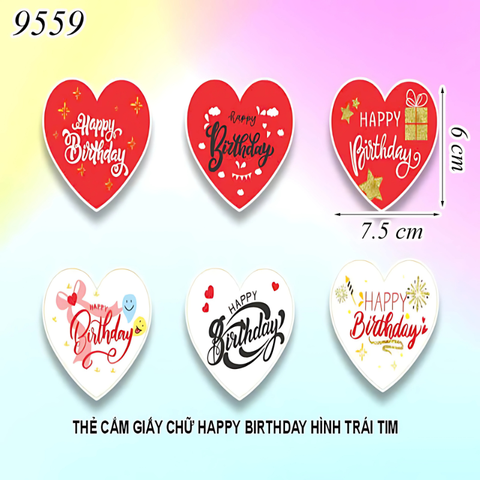 SCG - Set Cắm HPBD Hình Trái Tim TP