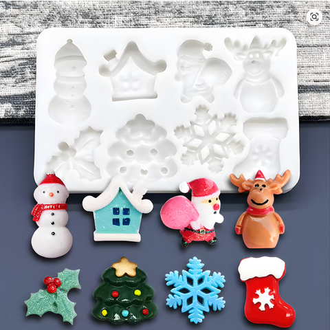Khuôn Silicone Chủ Đề Noel M4