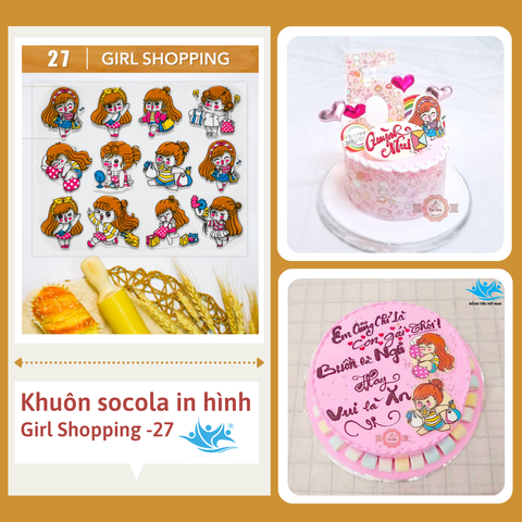 Khuôn socola girl shopping I27