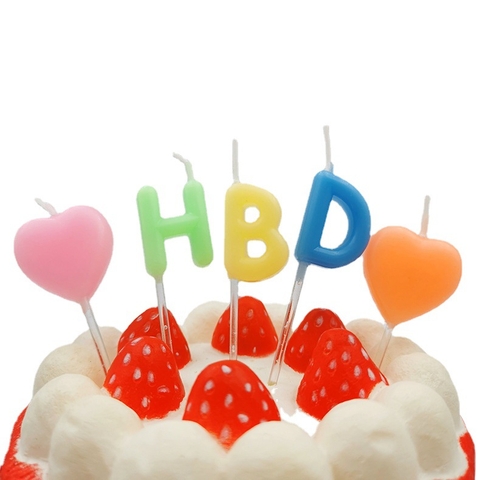 Nến HBD Tim nhạt