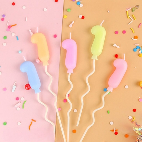 Nến số 1 màu pastel