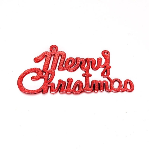 Chữ Merry Christmas Nhựa Đỏ TQ