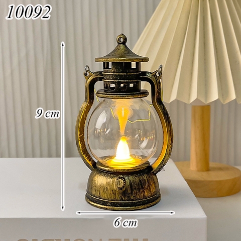 Đèn Lồng Tròn Mini Cổ Điển Màu Vàng Đồng (có led) TQ