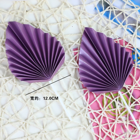 Cam - 2 thẻ quạt tím size 12cm