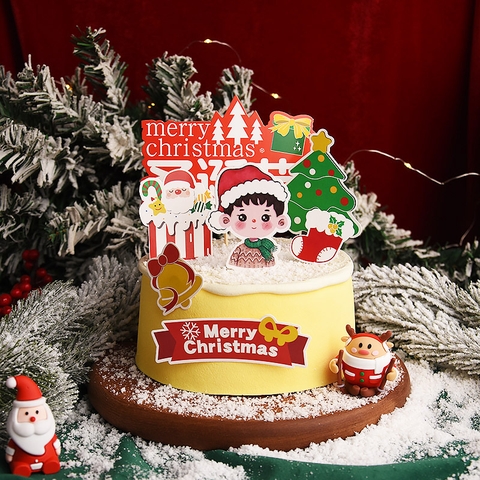 SCG - set cắm noel bé trai cây thông