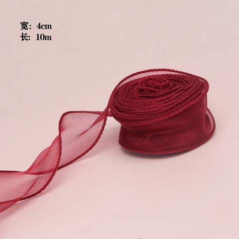 Ruybang voan Đỏ Đô không lõi cao 4cm dài 9m.