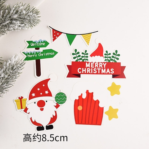 SCG - set cắm noel ông già cầm túi quà