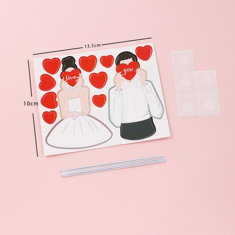 SCG-set cắm cặp đôi cô dâu chú rể tim đỏ