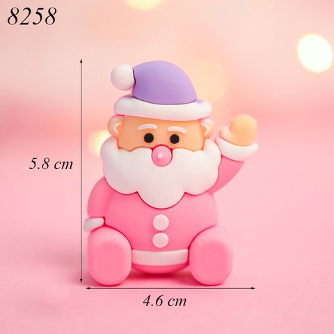SLC-Silicon nhựa đặc ông già noel áo hồng TQ
