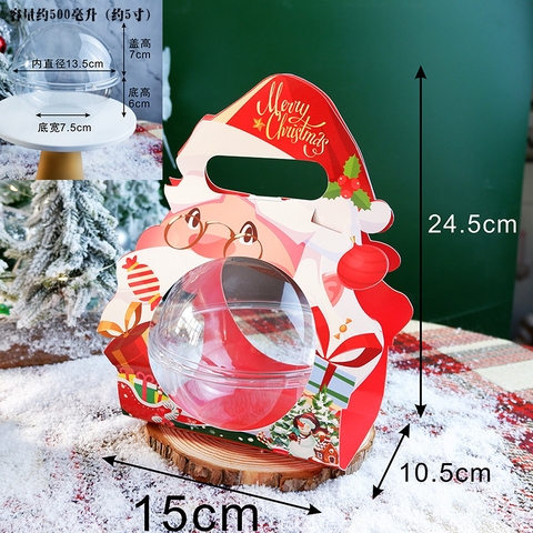 Hộp đựng bánh quả cầu - ông già noel