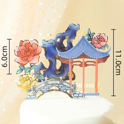 Set cắm mừng thọ nhà mây núi ( CHÚ Ý: bán lẻ 1 set do túi đóng 10 set)