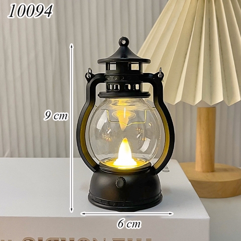 Đèn Lồng Tròn Mini Cổ Điển Màu Đen (có led) TQ